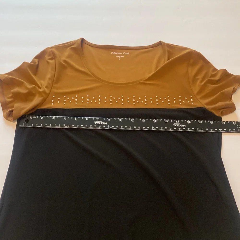 Coldwater Creek Color Block‎ Studded Top Small